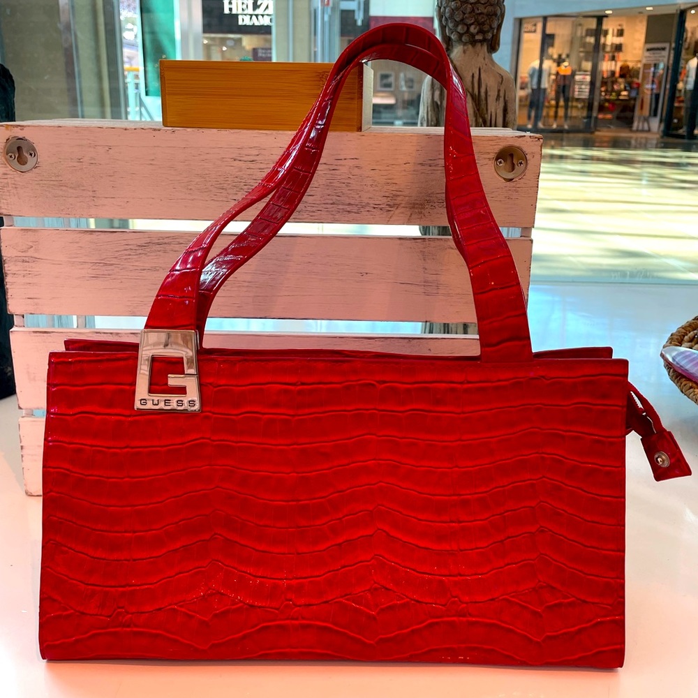Guess crocodile red purse